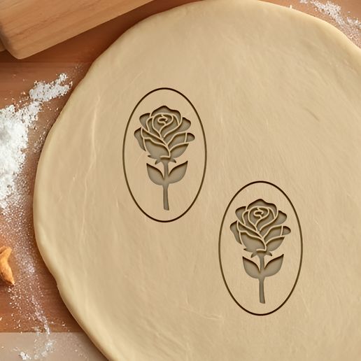 HS655-1.jpg Rose Cookie Cutter, Biscuit Cutter