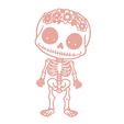 model.png Kawaii skeleton home decor wall art no.2