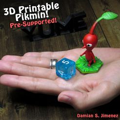 1.jpg STL-Datei Rotes Pikmin 3D-Druckmodell, vorgestützt・3D-druckbare Vorlage zum herunterladen
