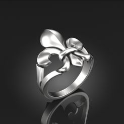 render.jpg STL file Lily Ring・3D print design to download, ekochanov