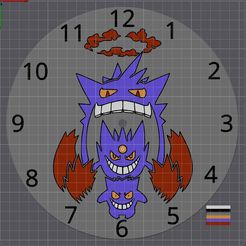 Slicer-suggested-colors.jpg Fichier STL Gengar Triple - Horloge murale・Plan pour impression 3D à télécharger