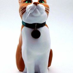 ginger_cat.jpg Free STL file SCHRODINKY! BLANK CAT COLLAR MEDAL・3D printer model to download, loubie