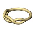 Diamond-link-Overlapping-knot-band-size6to10-10.jpg Anel de ligação com nó sobreposto e torcido de diamante tamanhos 6 a 10 Modelo de impressão 3D
