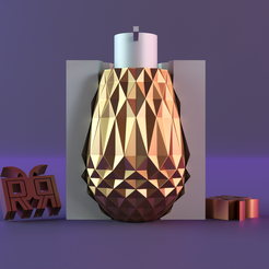 render_4.png STL file pattern Vase with outer・3D printing template to download