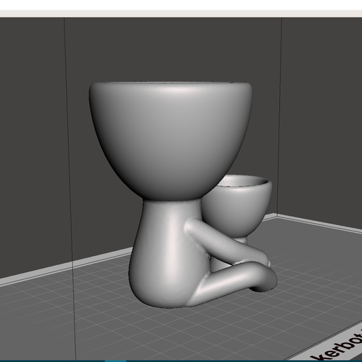 Maceta Robert con hijo / hija - ROBERT PLOT VASE WITH SON / DAUGHTER N ° 112 3D model