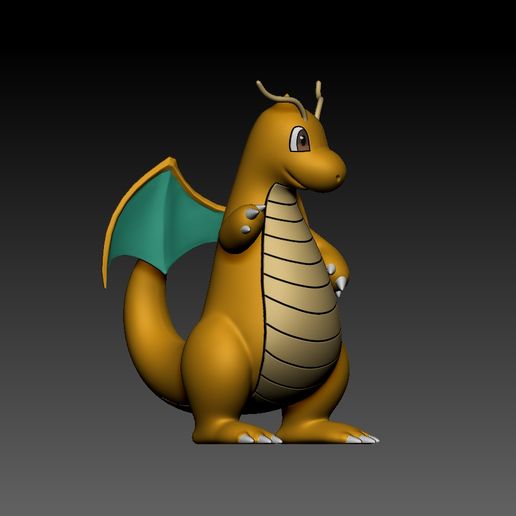 ZBrush-Document3.jpg Archivo STL pack evolución pokemon dragonite・Modelo para descargar e imprimir en 3D, alleph3D