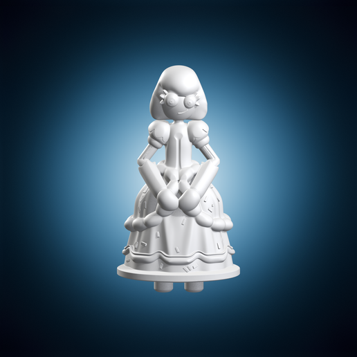 Cute Doll Girl Character 3D Figurine