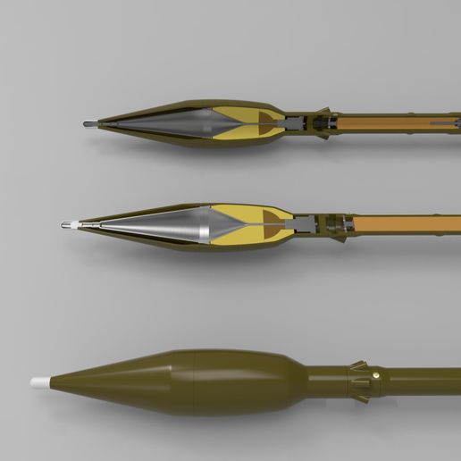 🎒 Grenade PG-7VL Projectile for RPG-7・ STL File for 3D printing・Cults