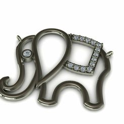 1.jpg STL-Datei Elefanten-Anhänger・3D-druckbare Vorlage zum herunterladen