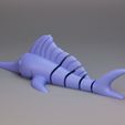 Flexi-Marlin-4.jpg Sylized Flexi Marlin Fish Stl Model