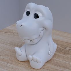 croco-photo3-2.png t-rex, simple, designer figurine, free to paint (or not)
