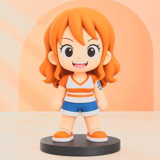 Nami chibi de One Piece – Figura 3D coleccionable de la navegante