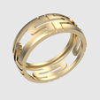 rotating_10.png Bold Geometric Pattern Ring 3D print