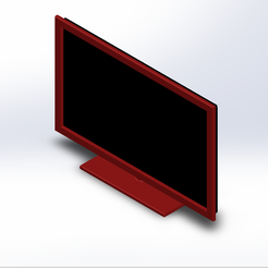 1.png Файл STL 1.6 SCALE 40'' TV (With Frame) For Modelhouse/Dollhouse・Модель для загрузки и 3D-печати
