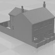 Park Street 2f w-01.jpg N Gauge Terraced House with Two Storey Extension and walls