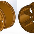 3.95 middle offset wheels 3D views.jpg RC wheel 3.95 inches