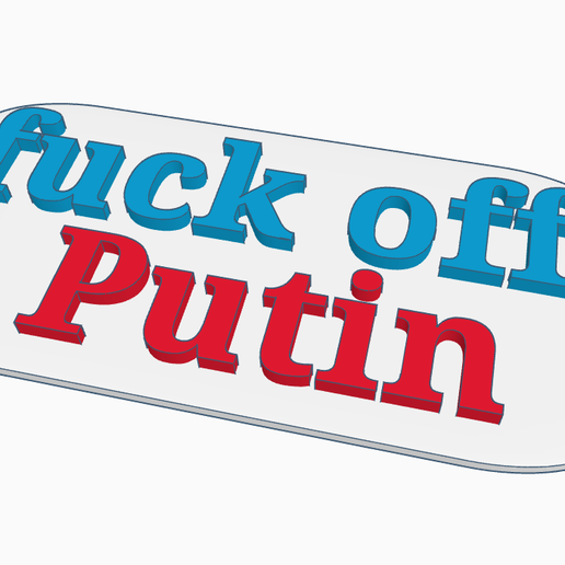 Fuck off Putin 3D model