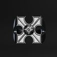 7.jpg CRUCIFIX " KUURTH Inspired " Gothic Ring 3D Print Model