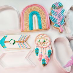 CookiesCutters01.jpg Free STL file Boho Cookie Cutter Set・Design to download and 3D print