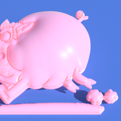 Cerdo-Corriendo-v2.png STL file Funny Pig Running・3D printer design to download