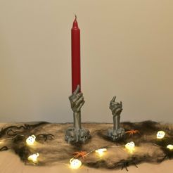 Skeleton-Hand-Candle-Holder.jpg Archivo STL Portavelas Mano Esqueleto - Fácil de imprimir・Modelo para descargar e imprimir en 3D