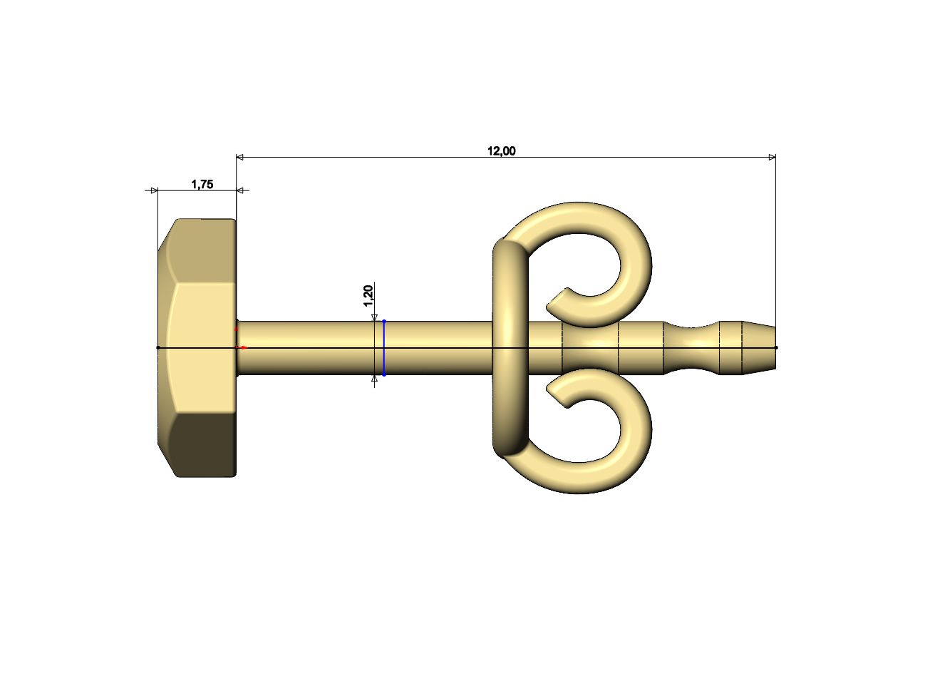 Blot-head-stud-earring-07.jpg Archivo STL Modelo de impresión en 3D de un pendiente con cabeza de perno・Plan para descargar y imprimir en 3D, RachidSW