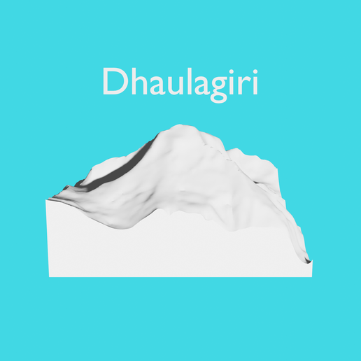 Dhaulagiri.png Topographie 3D - Les 10 plus hauts sommets