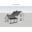 GableAndWingLeft1.png 1.5 Story Farmhouse - Gable and Wing