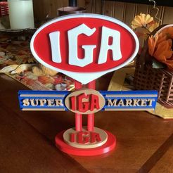 IGA.jpg Vintage IGA market sign