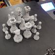 all-printed.jpg 3D-Print-Optimized Geometric Chess Set Pieces