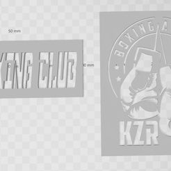 Capture-d’écran-2022-03-18-084351.jpg Télécharger fichier STL gratuit Pochoir KZR Boxing club • Objet pour impression 3D, RCGANG93
