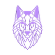 low-poly-wolf.stl Wall Picture - Low Poly Wolf