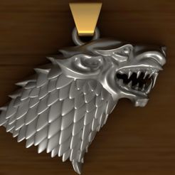 Wolf1.jpg 3D file 3D Printable wolf pendant・3D printable model to download, Sculpting-The-World