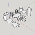 multisupport sbd.png Download free STL file BATHROOM ASSEMBLY ASSEMBLY • 3D printing template, Med