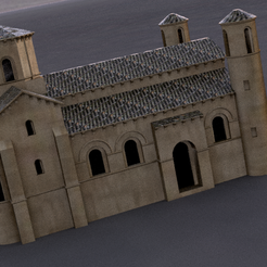 Iglesia-romanica-v7-fromista.png Download STL file Romanic church • 3D print template, laser76