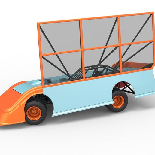 Super Dirt Late model with side wing while turning (1:25 Scale)