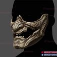 ghost_of_tsushima_mask_skeletal_02.jpg Ghost of Tsushima Skeletal Vengeance Mask - Japanese Oni Samurai Helmet