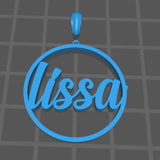 Medal with name Lissa 3D model