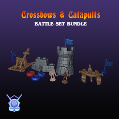 Battle-Set-Thumbnail.png Archivo 3D Ballestas y Catapultas Battle Set Bundle Vintage Juego Completo・Modelo para descargar y imprimir en 3D