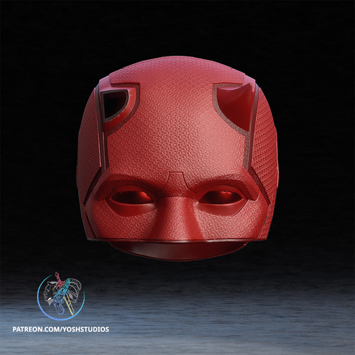 Render_9.png Daredevil Born Again Helmet 3D Printer File STL