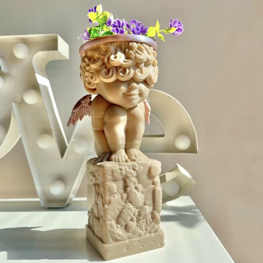 Cherub Statue Planter