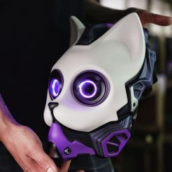 превью-00.jpg Neo Neko - cosplay sci-fi cat mask - digital stl file for 3D-printing