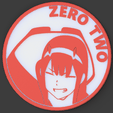 002_v17-min.png Free STL file Zero Two - Wall Decoration・Model to download and 3D print