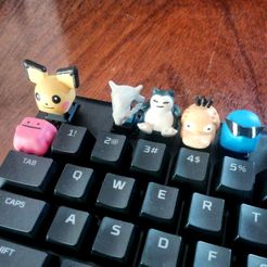 02foto.jpg 6 Keycaps for mechanical Keyboard - POKEMON Edition Vol 2 -