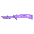 butterfly_knife_comb.stl Archivo STL gratuito Peine Cuchillo Mariposa・Design para impresora 3D para descargar