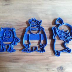20190215_152918.jpg Archivo STL gratuito Set x3 cookie cutters monsters inc・Design para impresora 3D para descargar