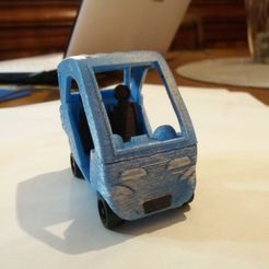 voiture peinte avant.jpg 3D file snow queen car, silver blue・3D printing template to download, gerbat
