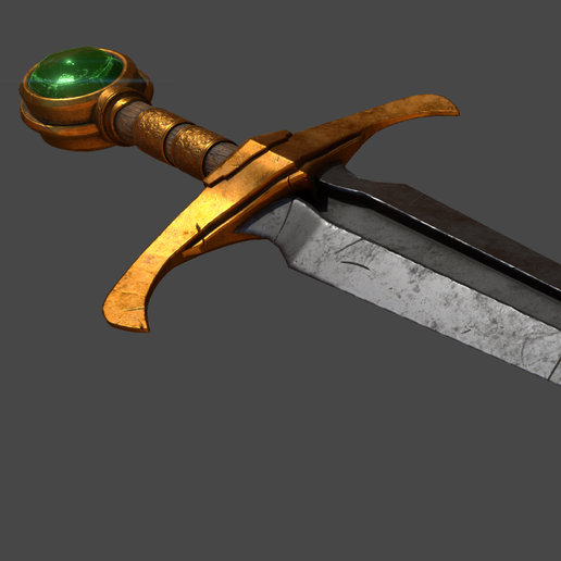 Medieval Longsword 3D model