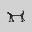 Holding.png Decoration Men carrying weight - 2D Art