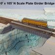 dd0bdb93-a00b-4bf3-ac3e-e4e65a396ae5.JPG N Scale 104 Ft. Double Track Plate Girder Bridge...